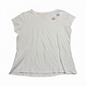 Cynthia Rowley White Tee with Red and Blue Stars